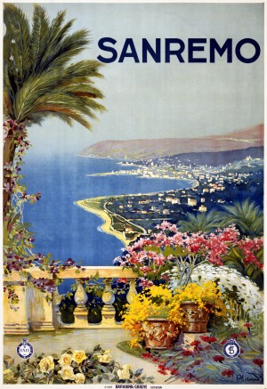 San Remo, travel poster, 1920
